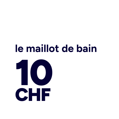 Marqueur prix : le maillot de bain à CHF 10